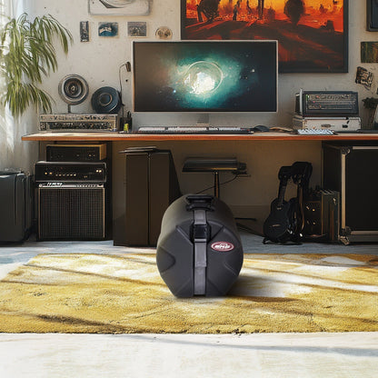 SKB 8" x 8" Tom Case with Padded Interior and D-Shaped Drum Design, Black