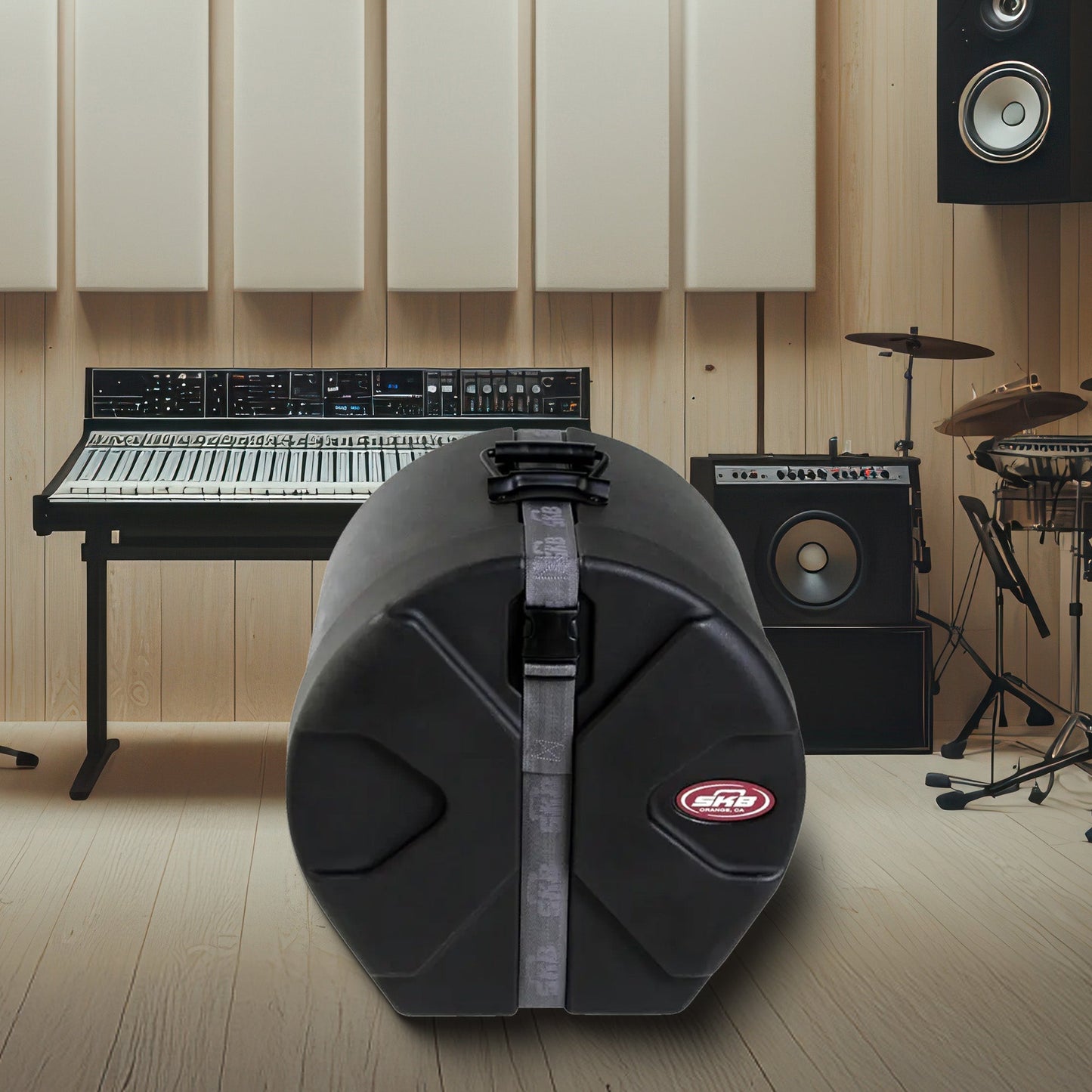 SKB 11" x 13" Tom Case with Padded Interior and D-Shaped Drum Design, Black