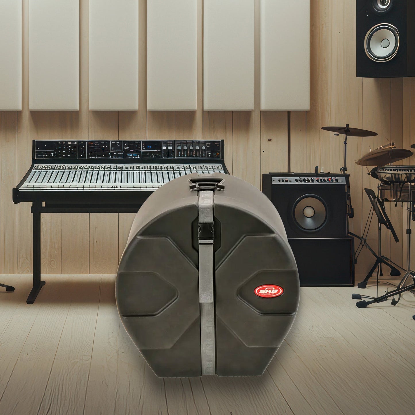 SKB 12" x 14" Floor Tom Case with Padded Interior and D-Shaped Drum Design