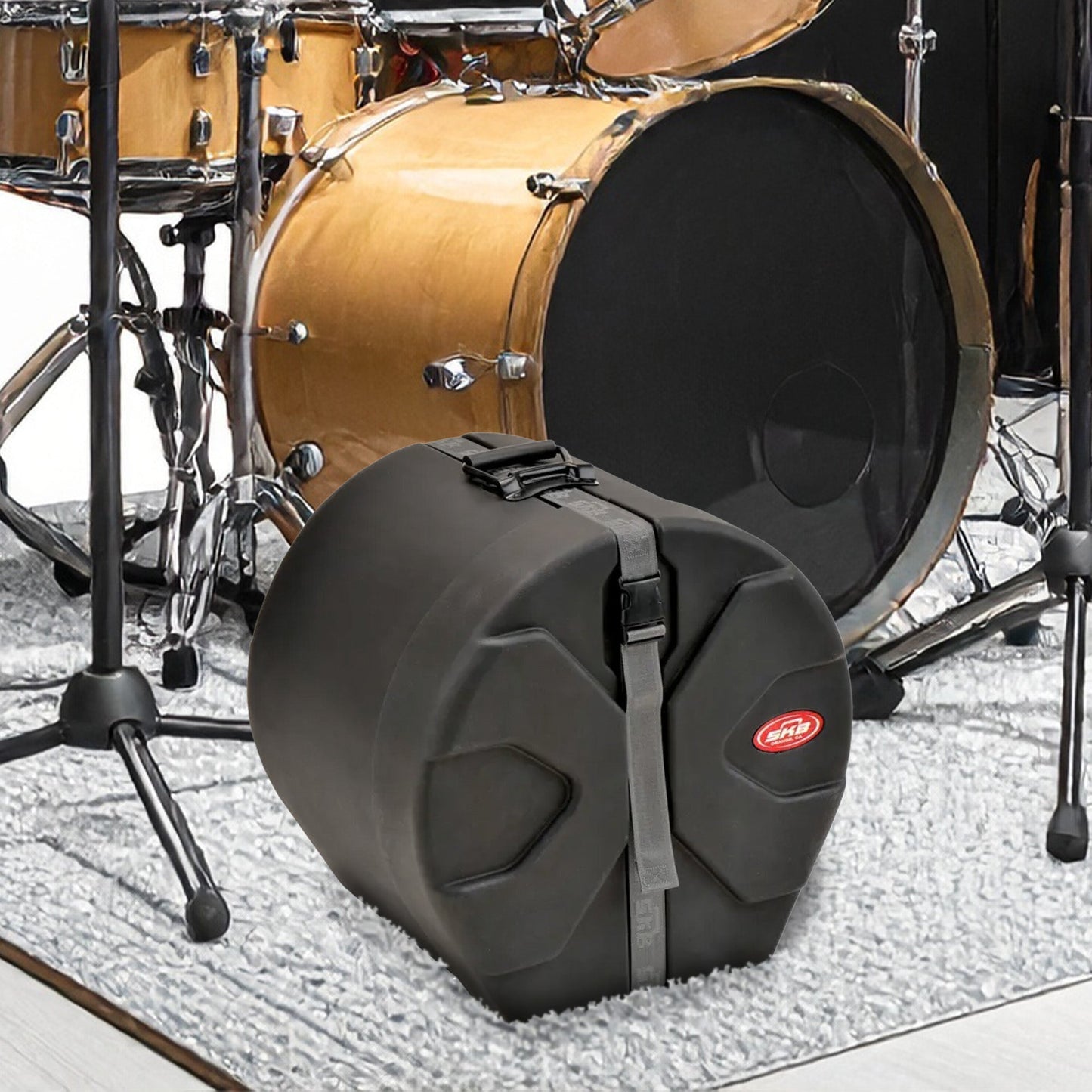 SKB 14" x 16" Floor Tom Case with Padded Interior and D-Shaped Drum Design