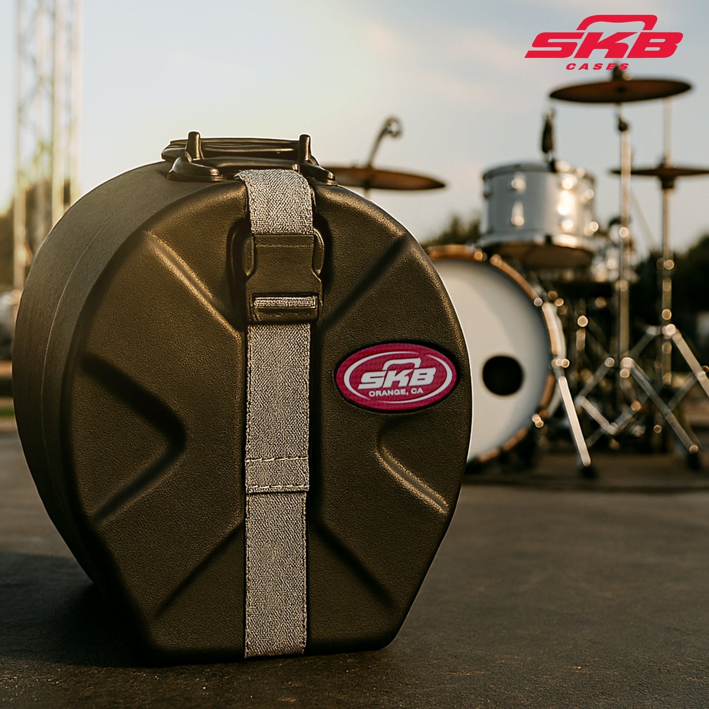 SKB 4" x 14" Snare Case with Padded Interior and D-Shaped Drum Design