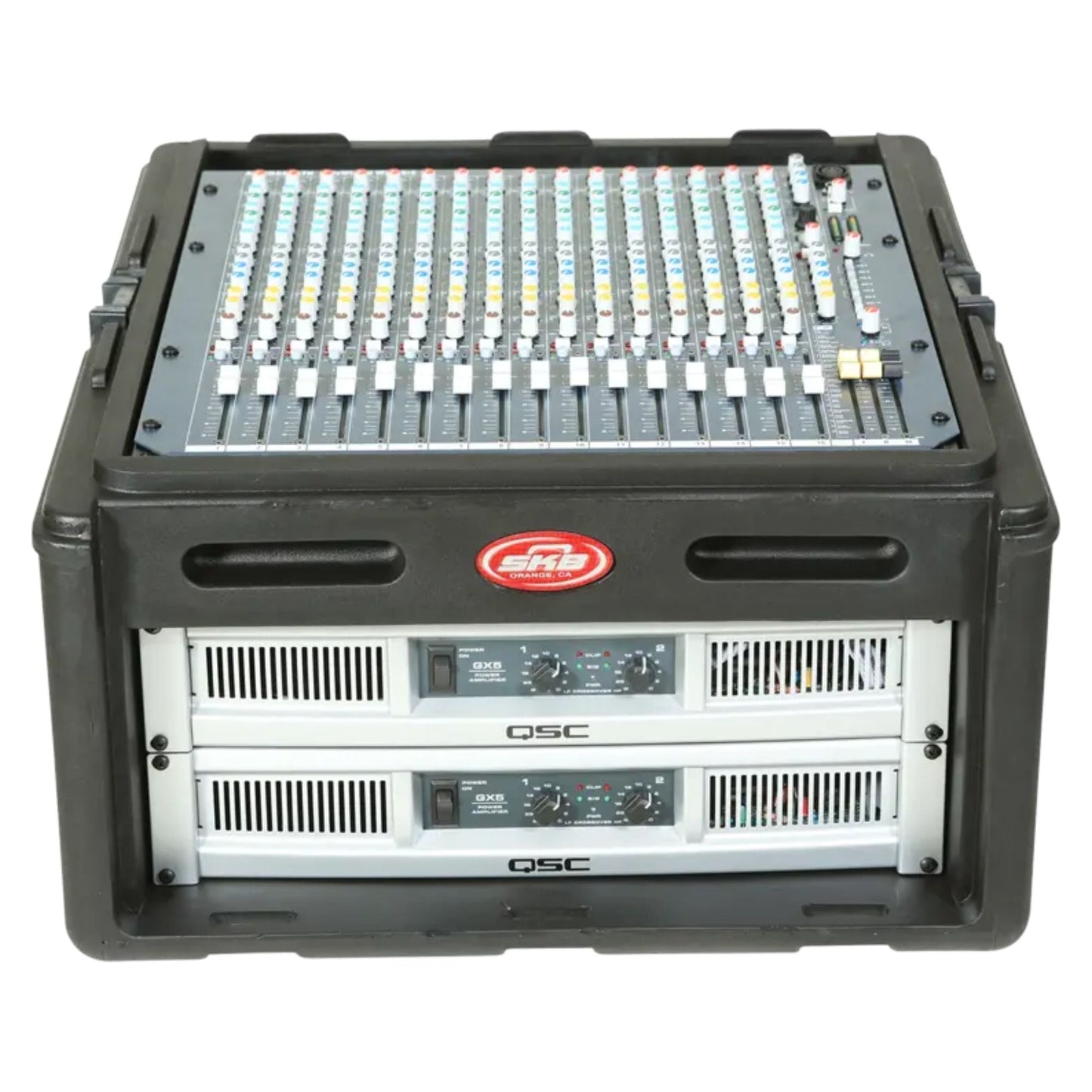 SKB Roto Rack/Mixer Console, 10U Slanted Rackmount on top, 4U Rackmount in Front