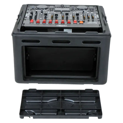 SKB Roto Rack/Mixer Console, 10U Slanted Rackmount on top, 4U Rackmount in Front
