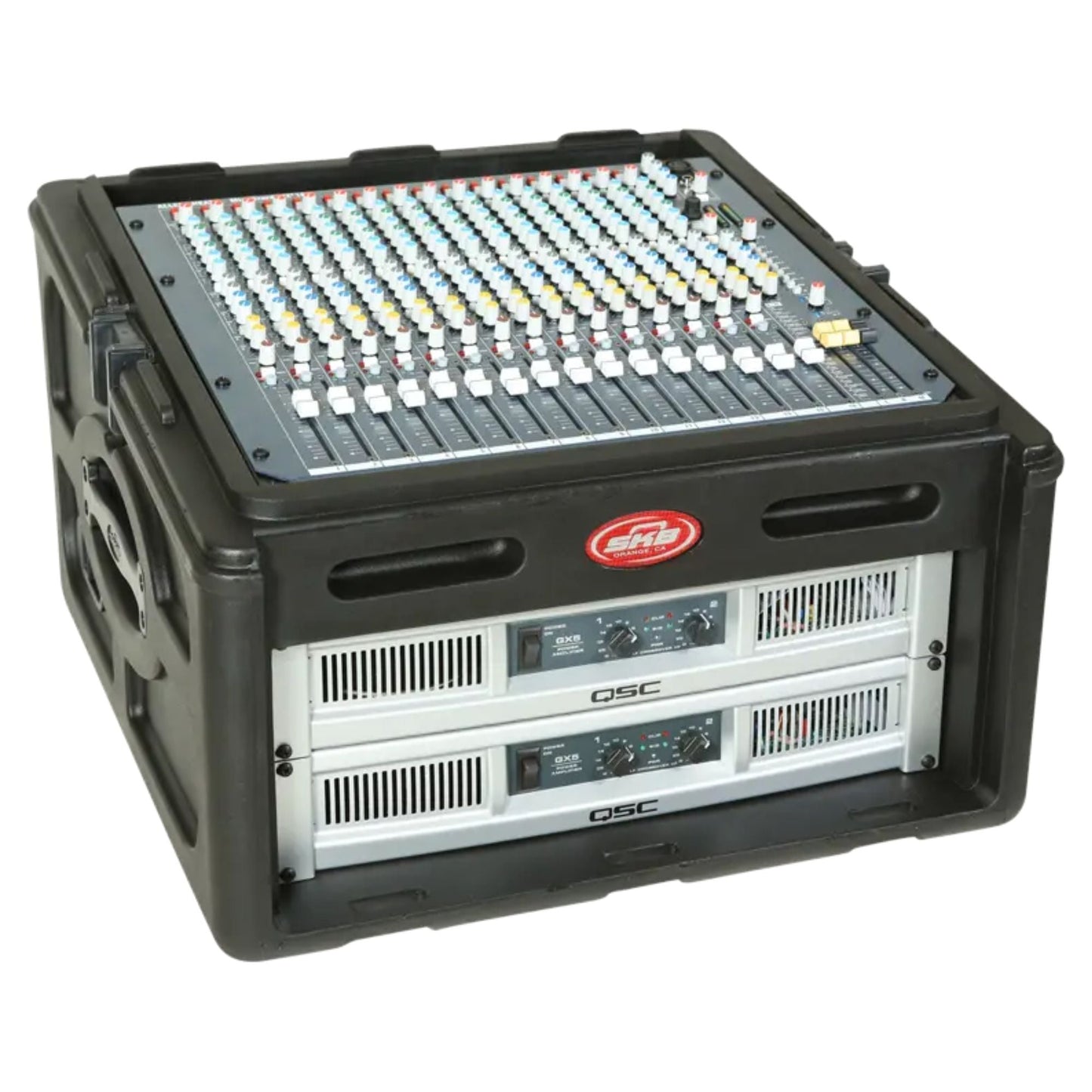 SKB Roto Rack/Mixer Console, 10U Slanted Rackmount on top, 4U Rackmount in Front