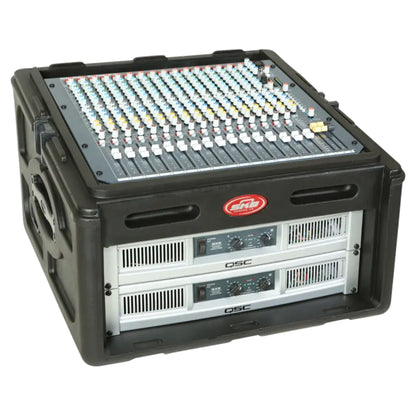 SKB Roto Rack/Mixer Console, 10U Slanted Rackmount on top, 4U Rackmount in Front