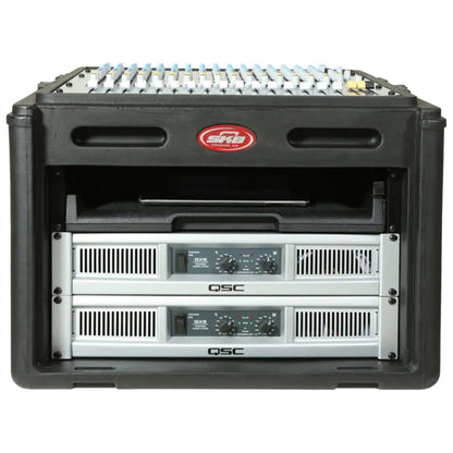 SKB Roto Rack/Mixer Console, 10U Slanted Rackmount on top, 6U Rackmount in Front