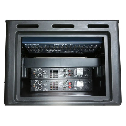 SKB Roto Rack/Mixer Console, 10U Slanted Rackmount on top, 6U Rackmount in Front