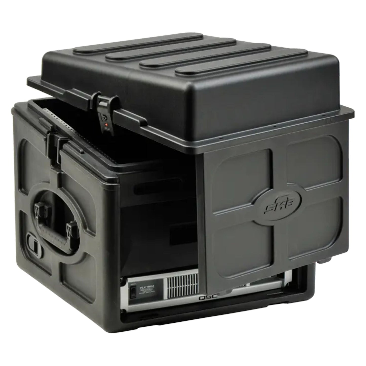 SKB Roto Rack/Mixer Console, 10U Slanted Rackmount on top, 6U Rackmount in Front