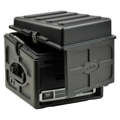 SKB Roto Rack/Mixer Console, 10U Slanted Rackmount on top, 6U Rackmount in Front