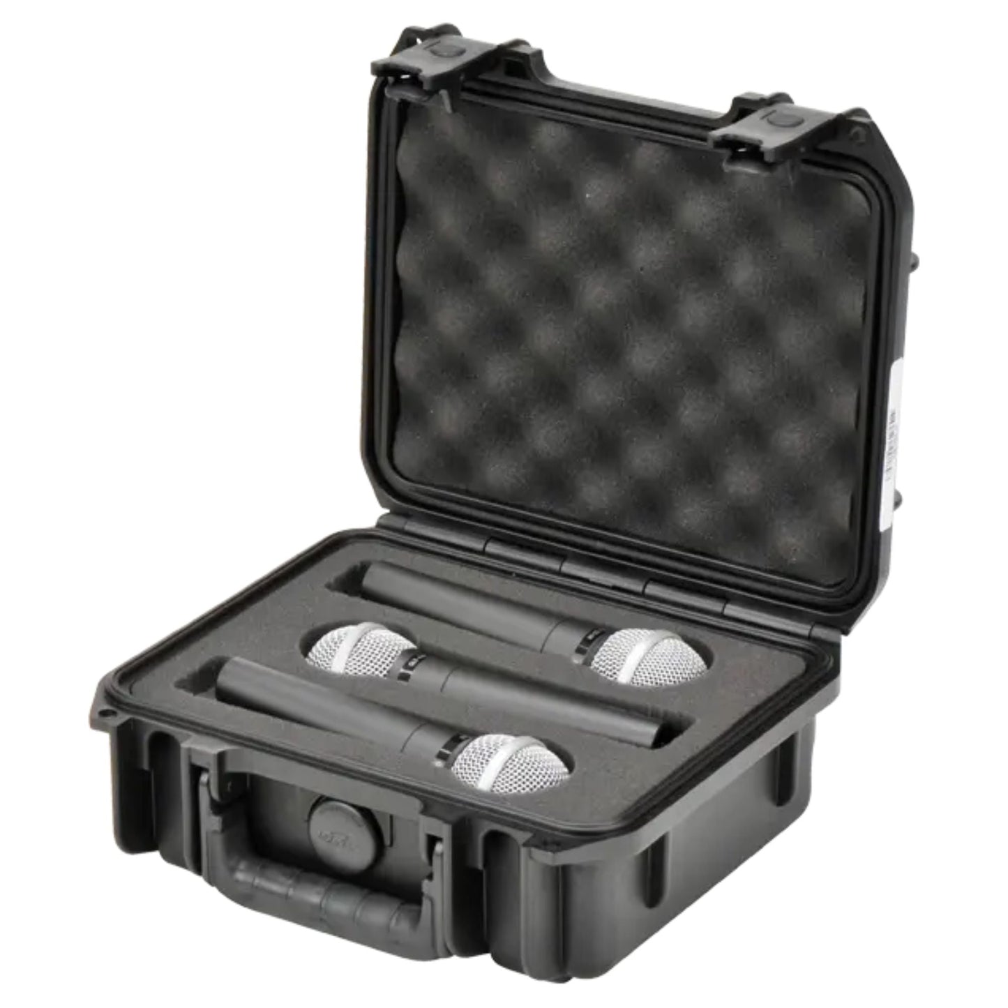 SKB Microphone Hard Case, Polypropylene Shell with 3-Slot Foam Interior, Black