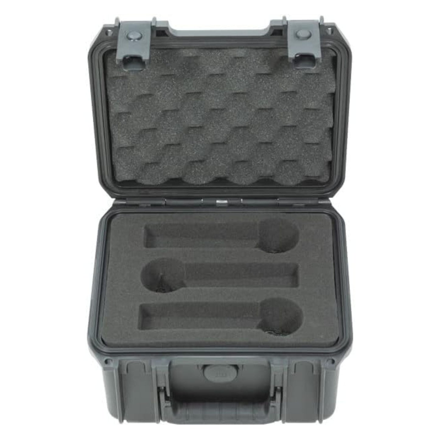 SKB Microphone Hard Case, Polypropylene Shell with 6-Slot Foam Interior, Black