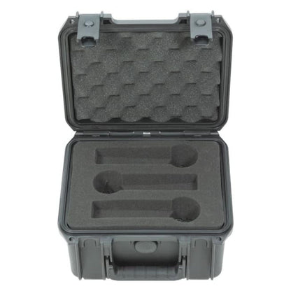 SKB Microphone Hard Case, Polypropylene Shell with 6-Slot Foam Interior, Black