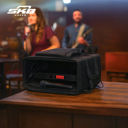 SKB Cases 4U Soft Rack Case for Wireless Microphone Systems with Steel Rails