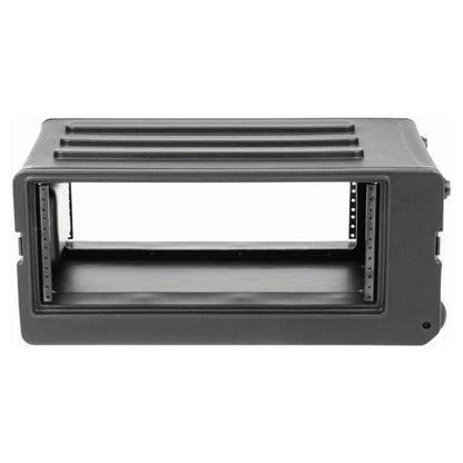 SKB 4U rSeries Shallow Rolling Rack with Integrated Back Wheels and Pull Handle