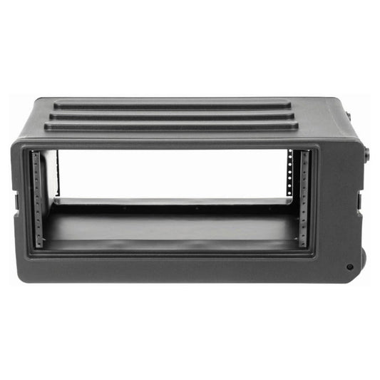 SKB 4U rSeries Shallow Rolling Rack with Integrated Back Wheels and Pull Handle