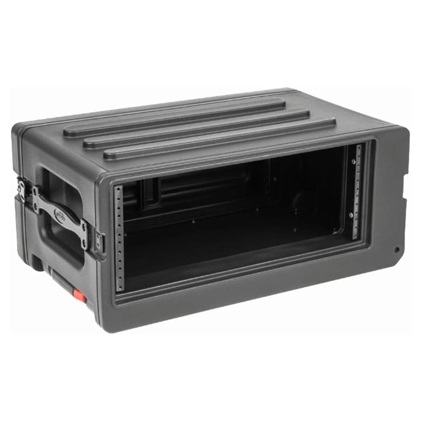 SKB 4U rSeries Shallow Rolling Rack with Integrated Back Wheels and Pull Handle