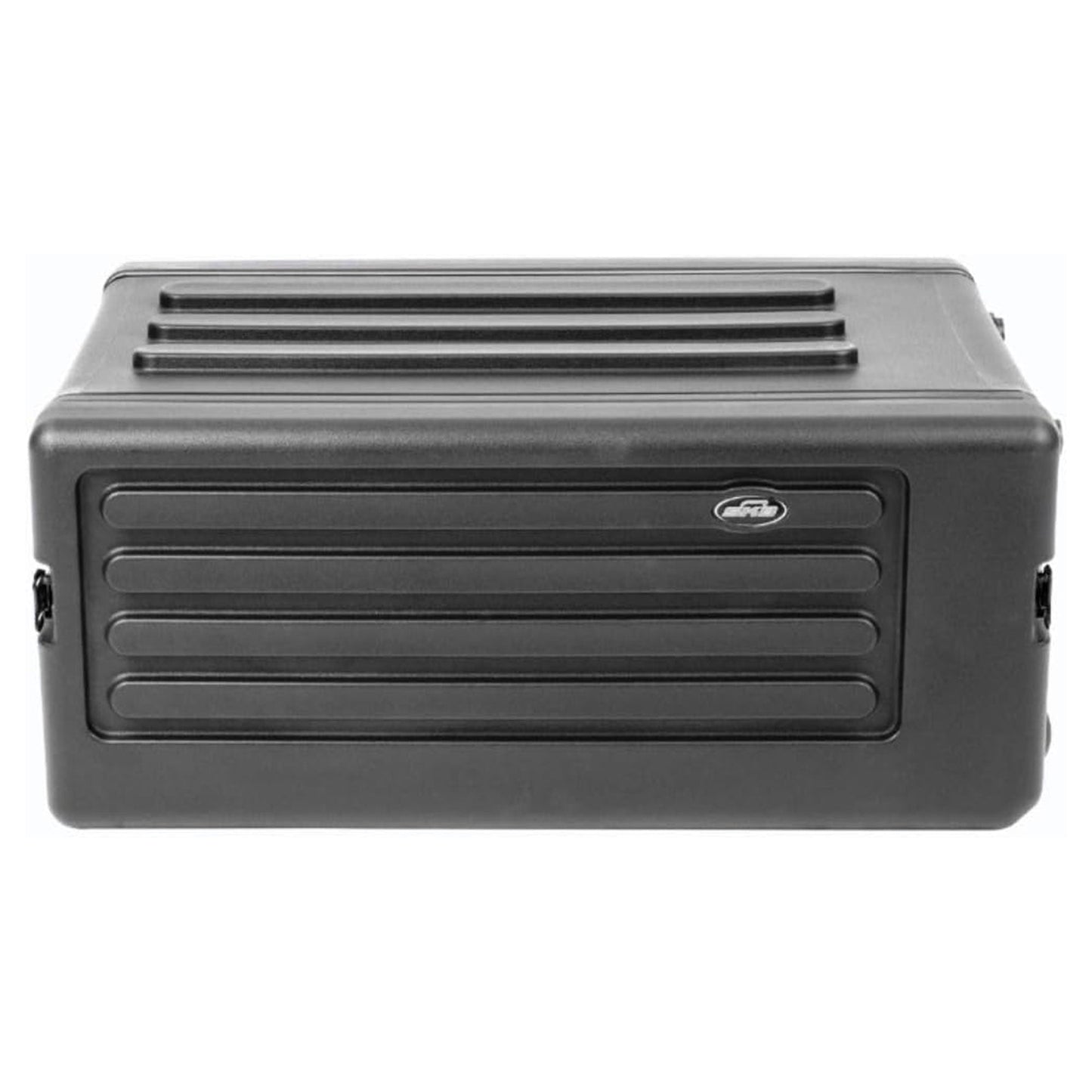 SKB 4U rSeries Shallow Rolling Rack with Integrated Back Wheels and Pull Handle