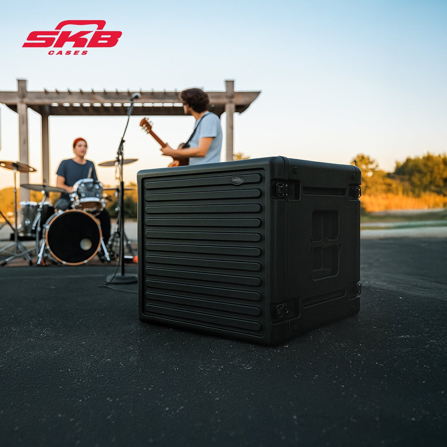 SKB 8U Roto Rack Case Polyethylene Gear Protector, Stackable, Waterproof, Black