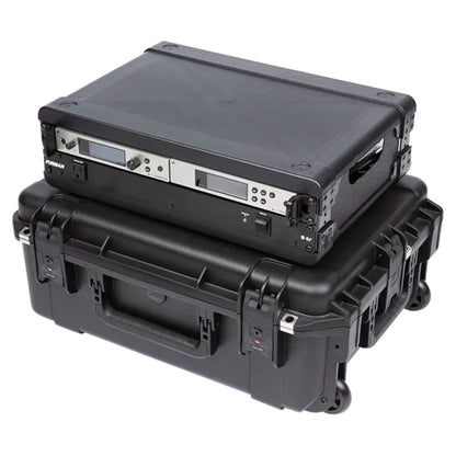 SKB 2U iSeries 13" Injection Molded Fly Rack with Built-In Wheels and Handle