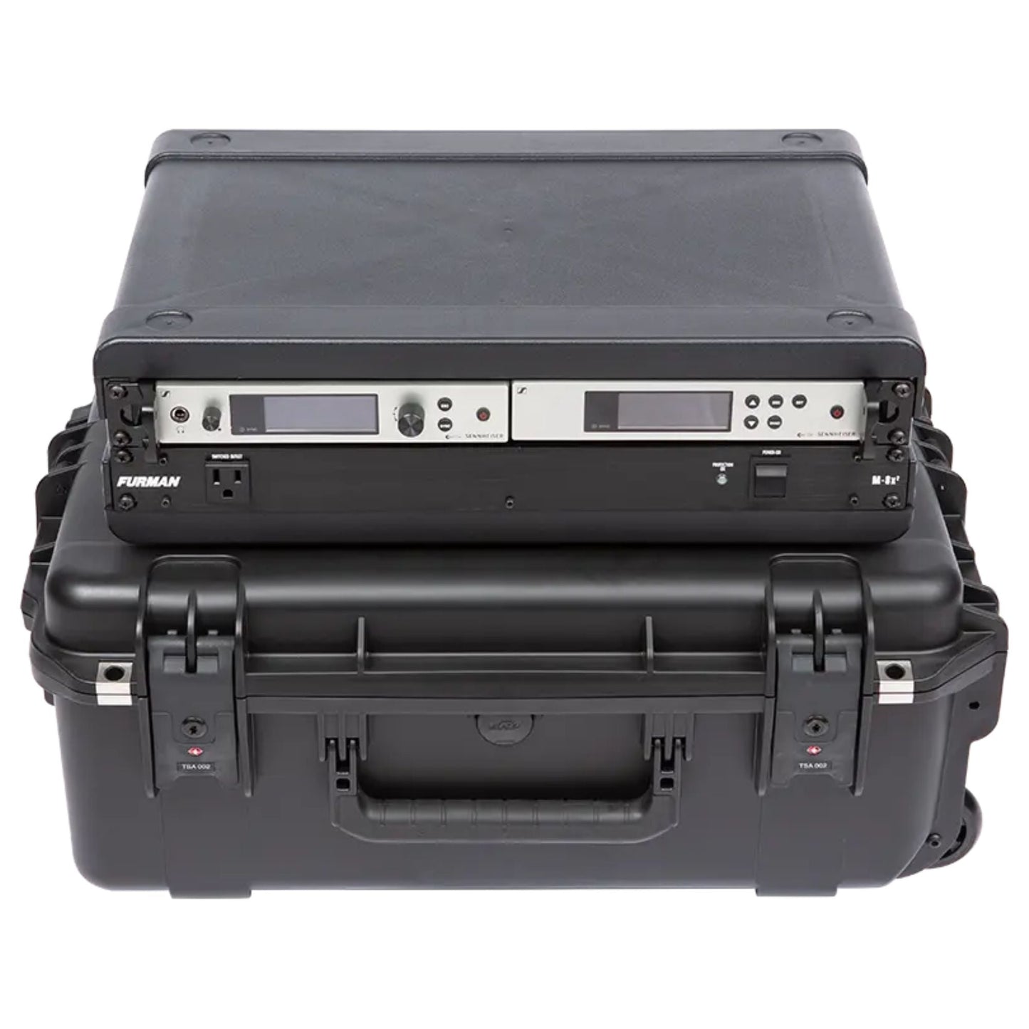 SKB 2U iSeries 13" Injection Molded Fly Rack with Built-In Wheels and Handle