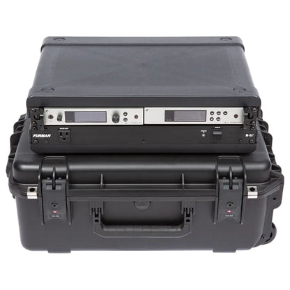 SKB 2U iSeries 13" Injection Molded Fly Rack with Built-In Wheels and Handle