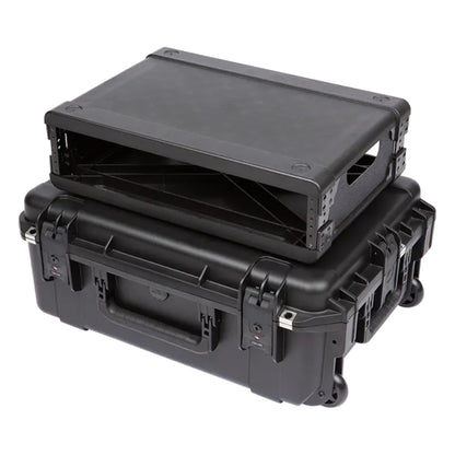 SKB 2U iSeries 13" Injection Molded Fly Rack with Built-In Wheels and Handle