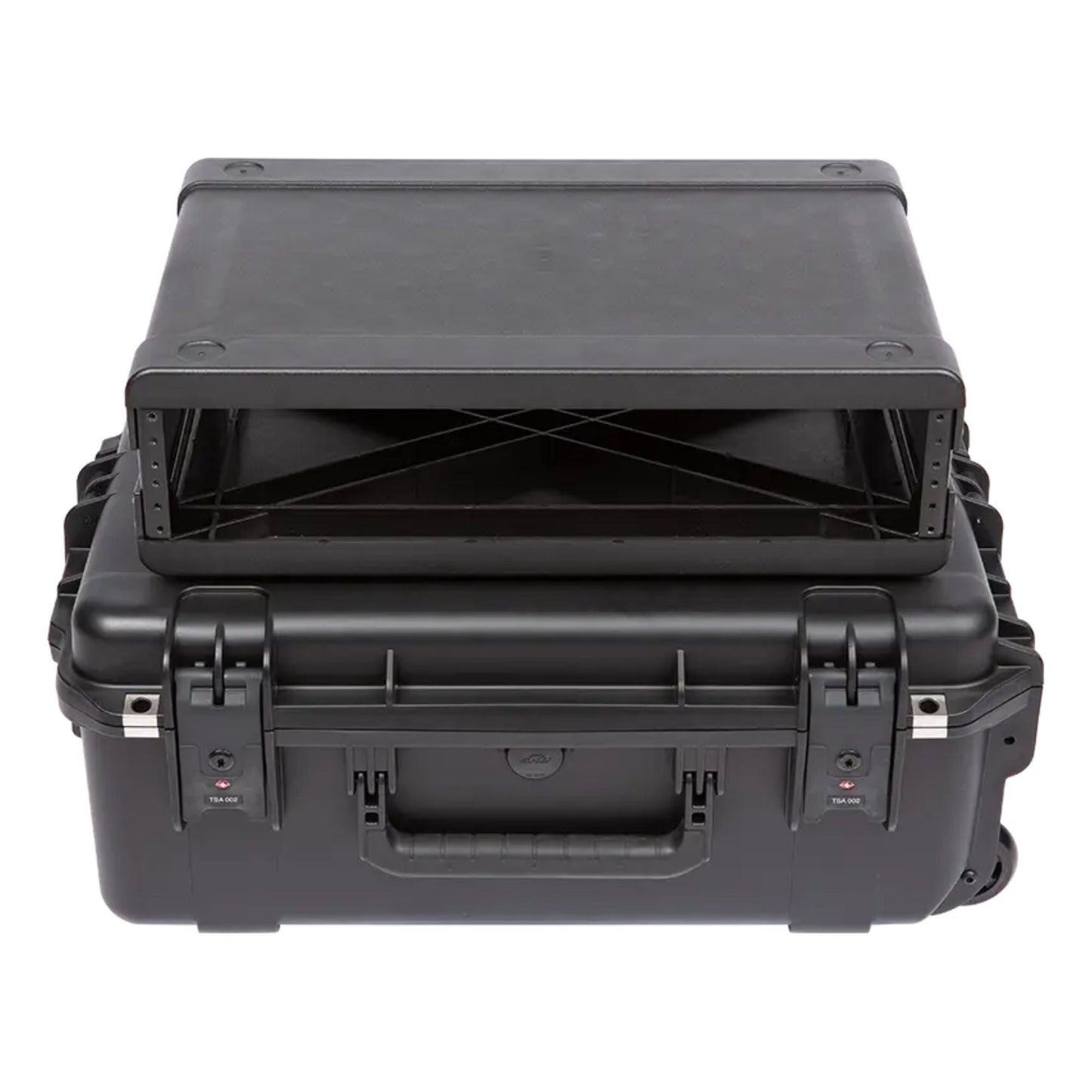 SKB 2U iSeries 13" Injection Molded Fly Rack with Built-In Wheels and Handle