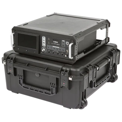 SKB iSeries 3U Fly Rack, Waterproof Polypropylene Hard Case for Storage, 20 Inch