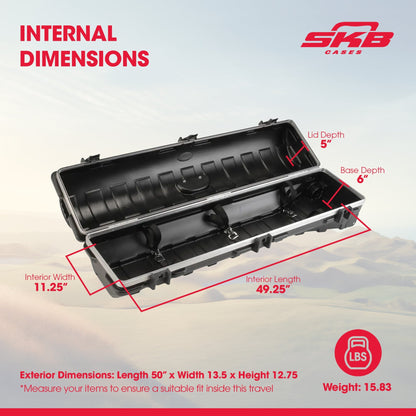 SKB vSeries ATA Regular Stand Case with Hard-Shell Construction and Wheels