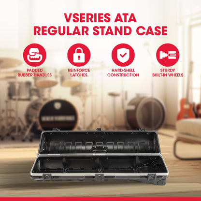 SKB vSeries ATA Regular Stand Case with Hard-Shell Construction and Wheels