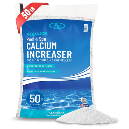 Aqua Joe Pool & Spa Calcium Increaser, Calcium Chloride Pellets, 50 lbs., CCPL50