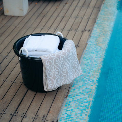 Life Story 17 Gal Plastic Storage Open Top Bucket with Rope Handles, Black, 2 Pk