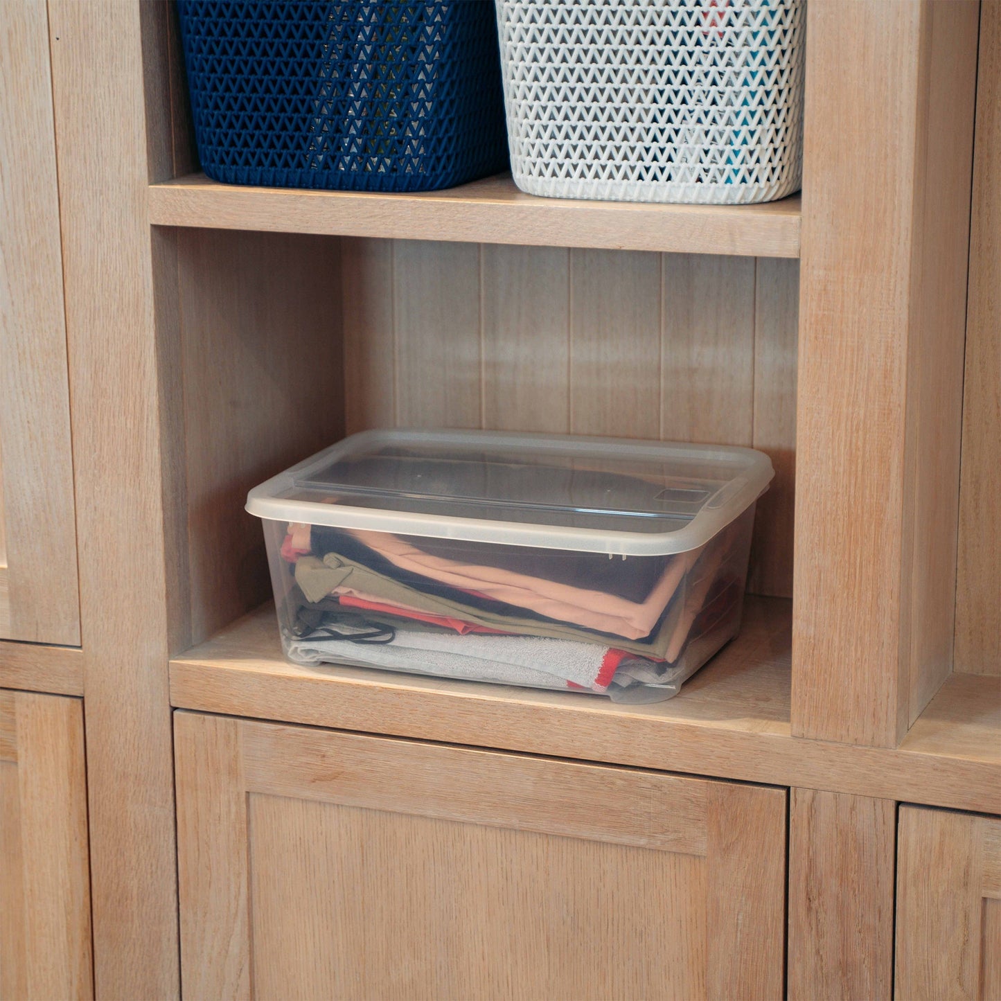 Life Story Plastic Lidded Storage Box for Closet Organization, 12 Quart, 6 Pack