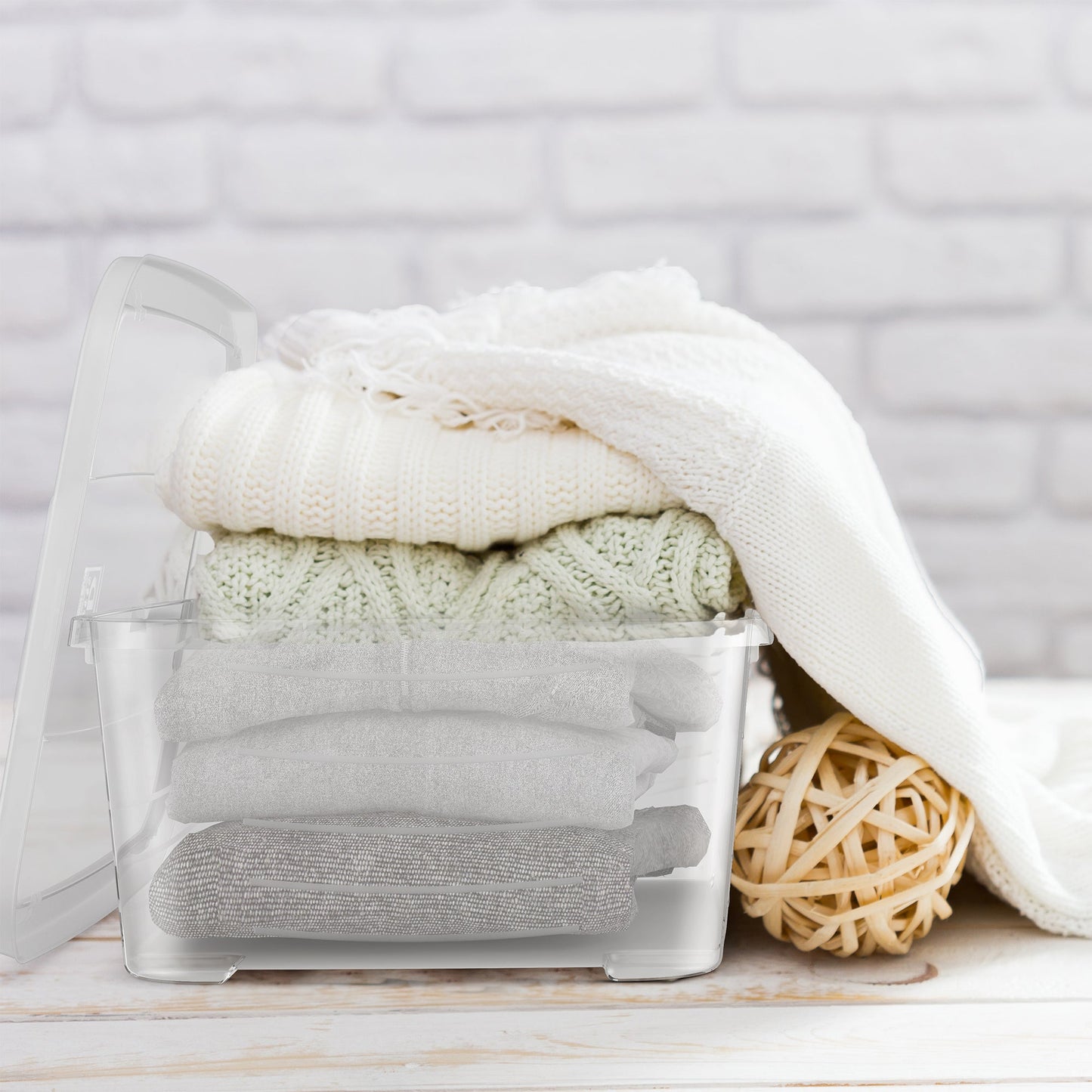 Life Story Plastic Lidded Storage Box for Closet Organization, 12 Quart, 6 Pack