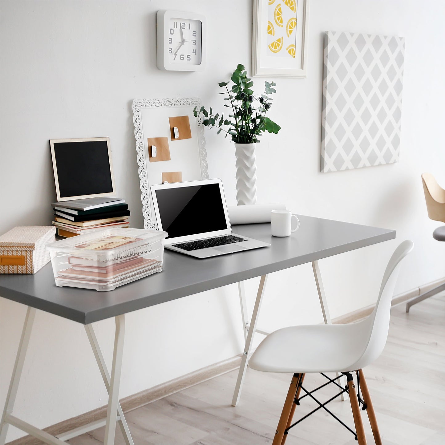 Life Story Plastic Lidded Storage Box for Closet Organization, 12 Quart, 6 Pack