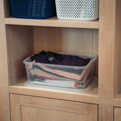 Life Story Plastic Lidded Storage Box for Closet Organization, 12 Quart, 6 Pack