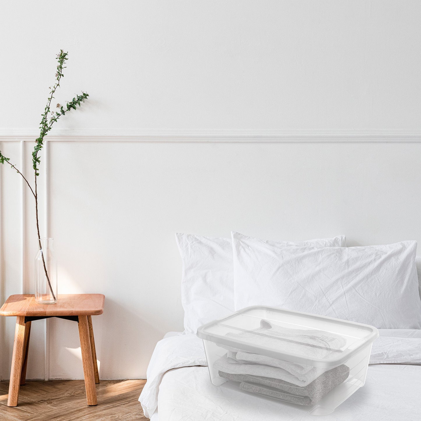 Life Story Plastic Lidded Storage Box for Closet Organization, 12 Quart, 6 Pack