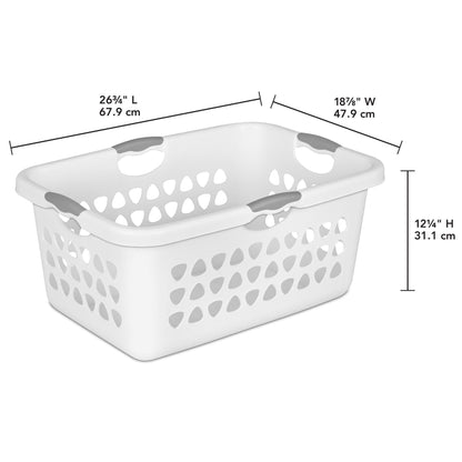Sterilite Ultra Laundry Basket, 2 Bushel Plastic Hamper with Handles, 4 Pack
