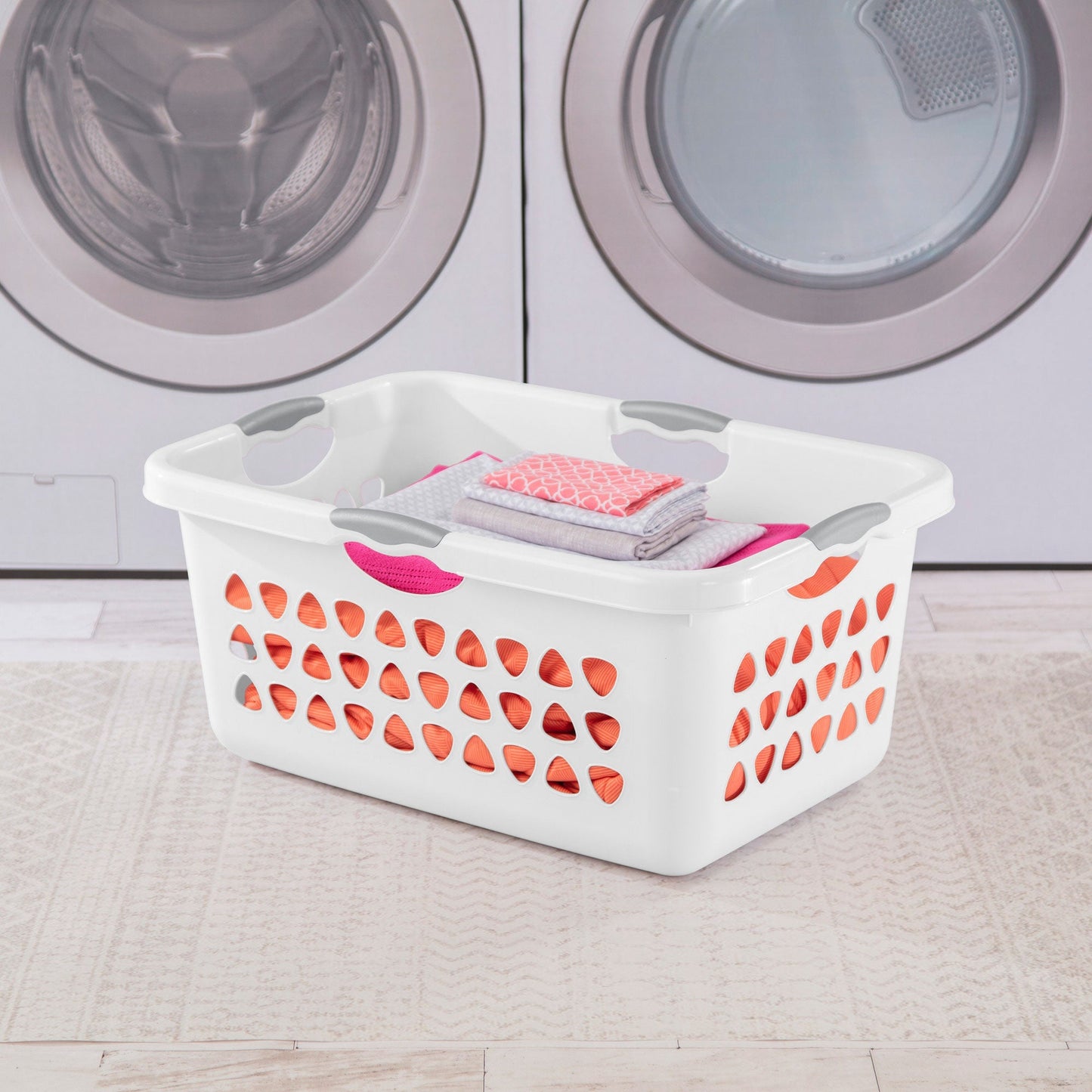 Sterilite Ultra Laundry Basket, 2 Bushel Plastic Hamper with Handles, 4 Pack