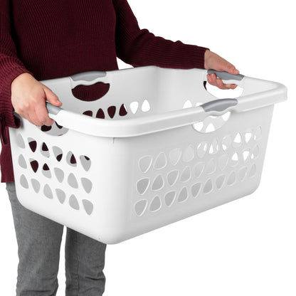 Sterilite Ultra Laundry Basket, 2 Bushel Plastic Hamper with Handles, 4 Pack