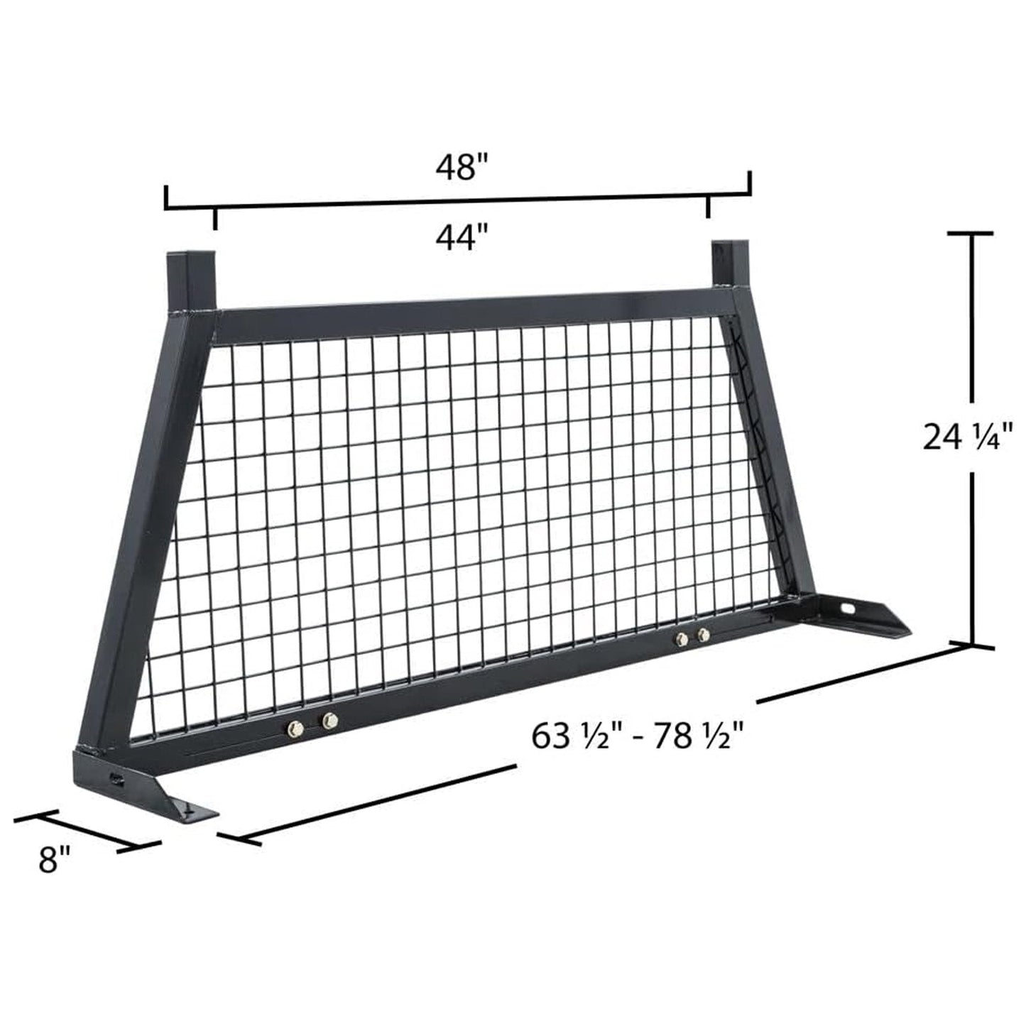 Elevate Outdoor Steel Mesh Adjustable Headache Rack with Wire Screen, Black - Find Fresh Goods