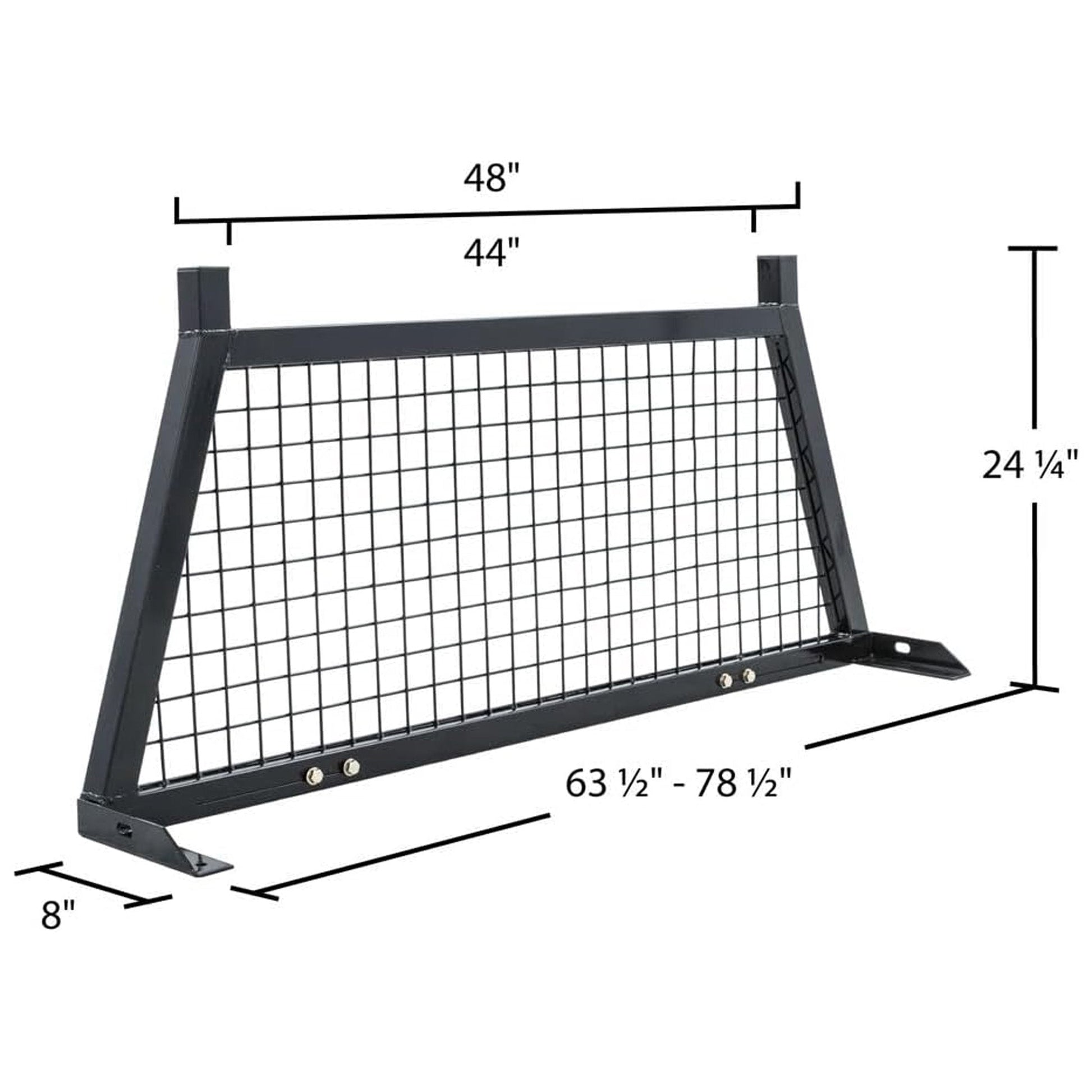 Elevate Outdoor Steel Mesh Adjustable Headache Rack with Wire Screen, Black - Find Fresh Goods