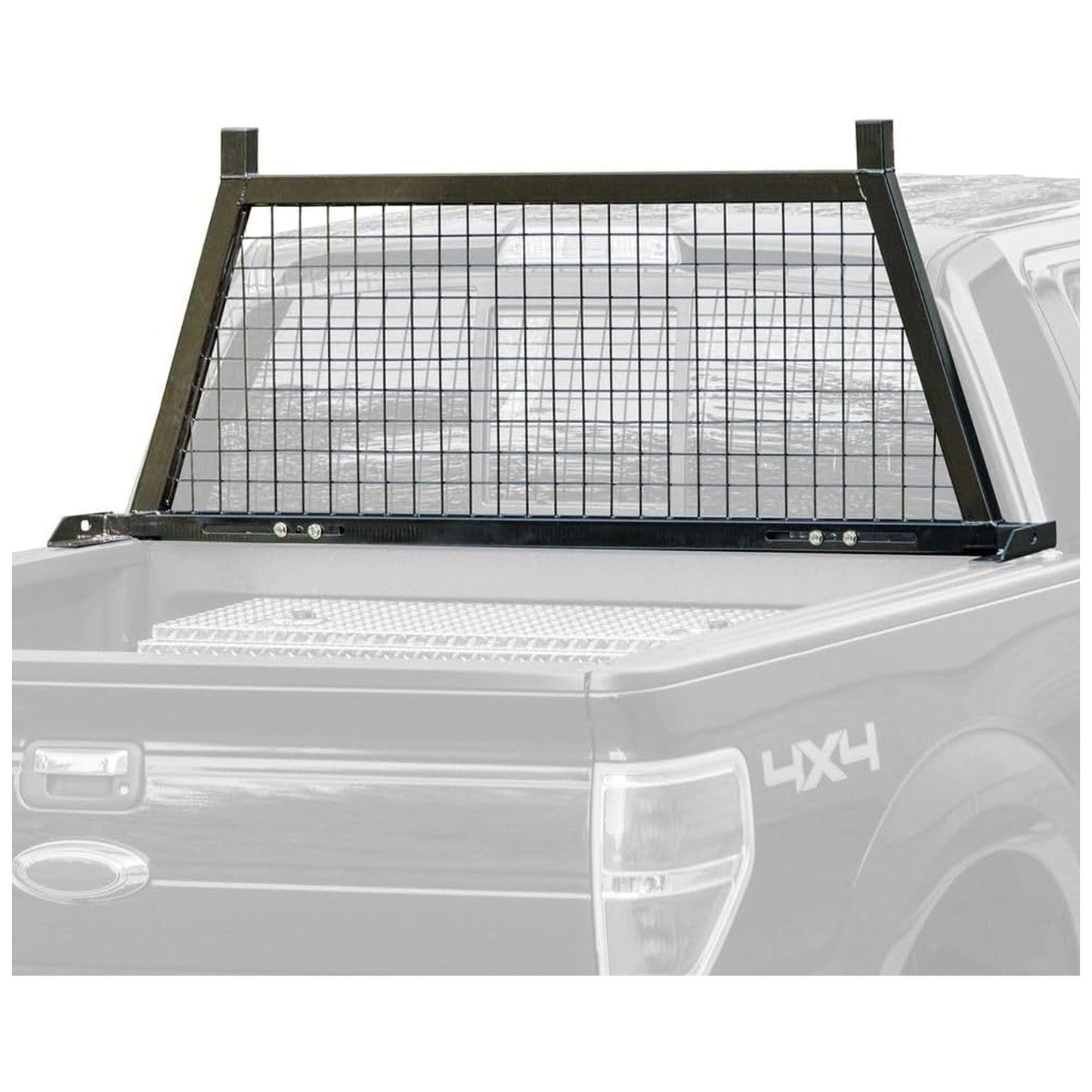 Elevate Outdoor Steel Mesh Adjustable Headache Rack with Wire Screen, Black - Find Fresh Goods
