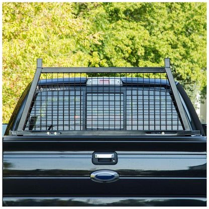 Elevate Outdoor Steel Mesh Adjustable Headache Rack with Wire Screen, Black - Find Fresh Goods