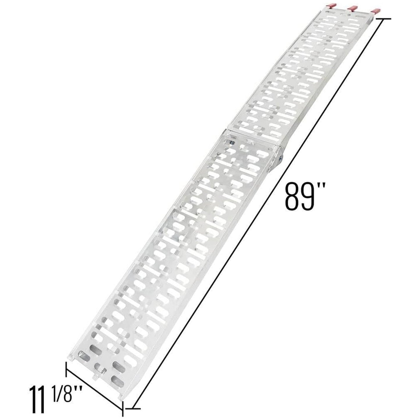 Black Widow Aluminum Folding Motorcycle Ramp Arched Plate, Dual Runner, Silver - Find Fresh Goods