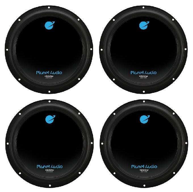 4) PLANET AUDIO AC10D 10" 6000W Power Car Audio Subwoofers Power Subs Woofers - Find Fresh Goods