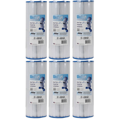 Unicel C-4950 Replacement 50 Sq Ft Pool Hot Tub Spa Filter Cartridge (6 Pack)