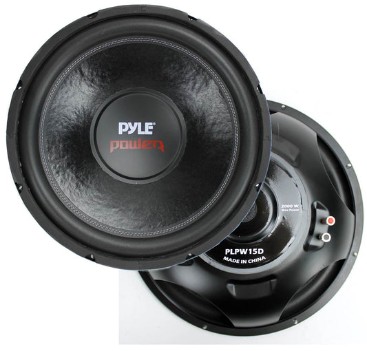 Pyle PLPW15D 15" 2000 Watt 4-Ohm DVC Power Car Audio Subwoofer Sub Woofer - Find Fresh Goods