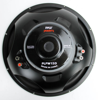 Pyle PLPW15D 15" 8000W Car Subwoofer Audio Power Subs Woofers DVC 4 Ohm, 2 Pack - Find Fresh Goods