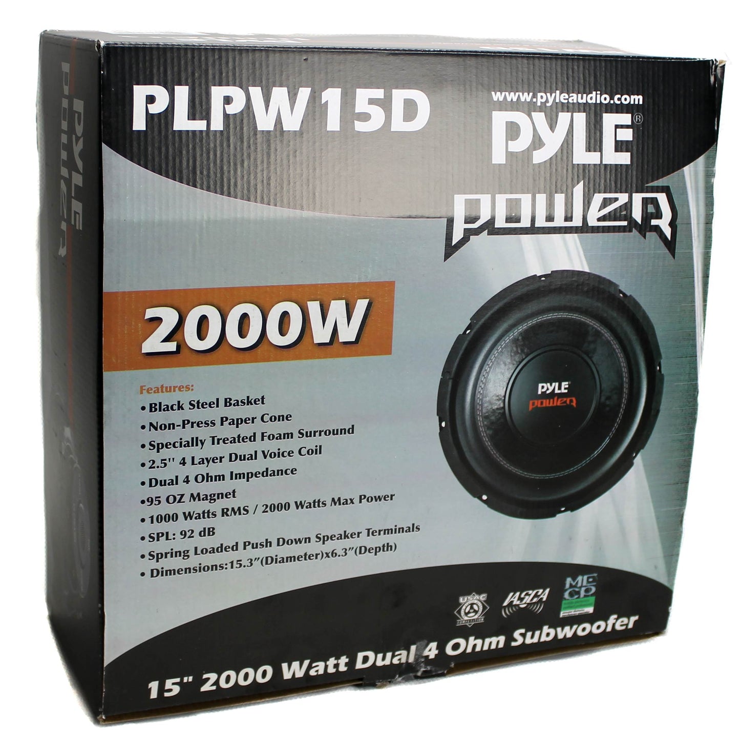 Pyle PLPW15D 15" 8000W Car Subwoofer Audio Power Subs Woofers DVC 4 Ohm, 2 Pack - Find Fresh Goods